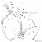 Z18VGE99AK/AW/BK/BW RZR RS1 Engine, waterpump and bypass - z18vge99ak  /  aw  /  bk ...