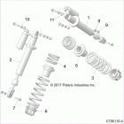 Z18VGE99AK/AW/BK/BW RZR RS1 Suspension, front shock mounting - z18vge99ak  /  aw  / ...