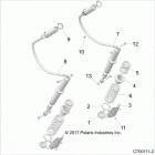 Z18VGE99AK/AW/BK/BW RZR RS1 Suspension, rear shock mounting - z18vge99ak  /  aw  /  ...