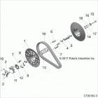 Z18VGE99AK/AW/BK/BW RZR RS1 Drive train, secondary clutch - z18vge99ak  /  aw  /  bk...