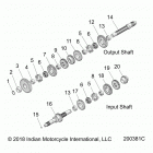 N19TCDAA - CHIEFTAIN DARK HORSE ALL OPTIONS Drive train, input  /  output shaft asm. - n19tcdaa all ...