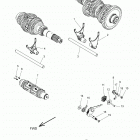 N15TCAAA/TRAAA - CHIEFTAIN/ROADMASTER ALL OPTIONS Drive train, shift forks and drum - n15tcaaa  /  traaa a...