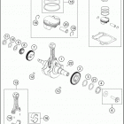 2018 390 DUKE ENGINE Crankshaft , piston