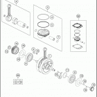 2017 500 EXC-F ENGINE Crankshaft , piston