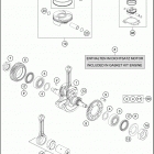 2017 690 DUKE WHITE ENGINE Crankshaft , piston