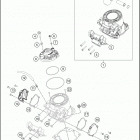 2017 TE 250 ENGINE Цилиндр,головка цилиндров