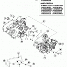 250 XC-W ENGINE Картер двигателя