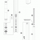 50 SX MINI CHASSIS Передняя вилка в разборе