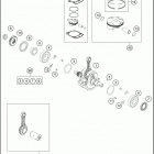 2016 250 XC-F ENGINE Crankshaft , piston