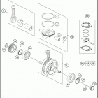 2016 500 EXC ENGINE Crankshaft , piston