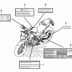 CB500F Лейбл предостережения