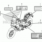 CB500XA AC Предупредительные таблички
