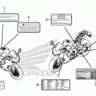 CBR1000S1 Лейбл предостережения