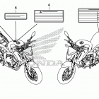 CB650F Лейбл предостережения