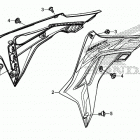 CRF450R Radiator shroud (1)
