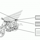 CRF150RB Лейбл предостережения