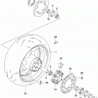 GSX,S1000FA,FYA,FZA Rear wheel (gsx-s1000fal9 e33)