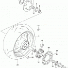 GSX,S1000FA,FYA,FZA Rear wheel (gsx-s1000fzal9 e33)