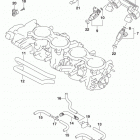 GSX R600 Throttle body hose  /  joint (gsx-r600l5 e28)