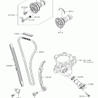 KX250F (KX252AJF) Распредвал(ы)  /  натяжитель
