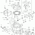 KX85 (KX85CJF) Cylinder head  /  cylinder