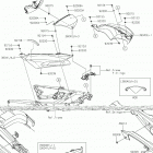 Ninja ZX-14R (ZX1400JJF) Боковые крышки  /  крышка цепи