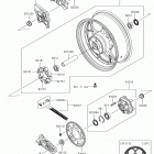 Ninja ZX-14R ABS (ZX1400JHF) Заднее колесо  /  цепь