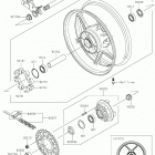 Ninja ZX-6R ABS (ZX636FHFA) Заднее колесо  /  цепь
