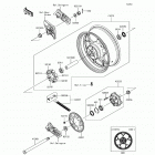 VULCAN 1700 VOYAGER ABS (VN1700-BHF) Заднее колесо  /  цепь