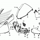CBR1000SP AC Верхний обтекатель