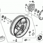CBR300R 5AC Заднее колесо