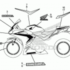 CBR500RA AC Наклейки