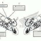 CBR650R 2AC Лейбл предостережения