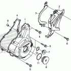 CRF250F AC Крышка картера левая