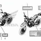 CRF450L AC Предупредительные таблички