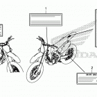CRF450RX AC Лейбл предостережения