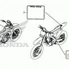 CRF450X AC Предупредительные таблички