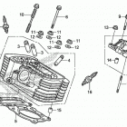 VT750CS AC Задняя головка цилиндров