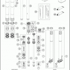 2021 KTM 125 SX Chassis Передняя вилка в разборе