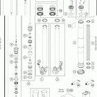 2021 KTM 50 SX Factory Edition Chassis Передняя вилка в разборе