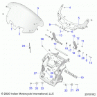 CHIEFTAIN ELITE (N21TCEBB) Body, fairing asm, windshield mount - n21tcebb all optio...
