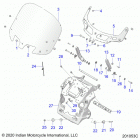 ROADMASTER CLASSIC (N21TRABB) Body, fairing asm, windshield mount - n21trabb all optio...