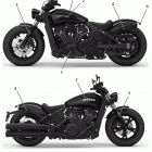 SCOUT BOBBER SIXTY ALL OPTIONS (N21MTA11/MTB11) Body, emblems  /  decals - n21mta11  /  mtb11 all option...