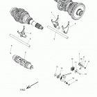 SPRINGFIELD DARK HORSE (N21TJDBB/TJDDB) Drive train, shift forks and drum - n21tjdbb  /  n21tjdd...