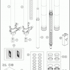 2020 1290 SUPER ADVENTURE S SILVER CHASSIS Передняя вилка в разборе