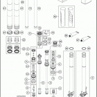 2020 150 SX CHASSIS Передняя вилка в разборе