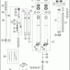 2020 500 EXC-F CHASSIS Передняя вилка в разборе