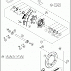 2020 500 EXC-F CHASSIS Заднее колесо