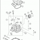 2020 500 EXC-F SIX DAYS ENGINE ГОЛОВКА ЦИЛИНДРА
