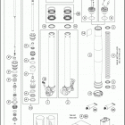 2020 65 SX CHASSIS Передняя вилка в разборе